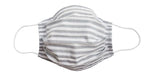 Adult- Grey Stripe Fabric Face Mask - Popatu pageant and easter petti dress