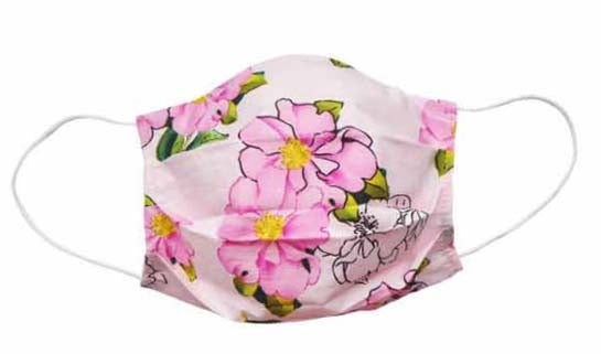 Pink Flower Fabric Face Mask (Adult/Child) - Popatu pageant and easter petti dress
