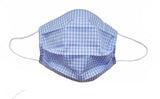 Blue Checkered Fabric Face Mask- Adult & Child - Popatu pageant and easter petti dress