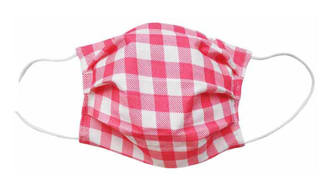 Adult- Hotpink Checker Fabric Face Mask - Popatu pageant and easter petti dress