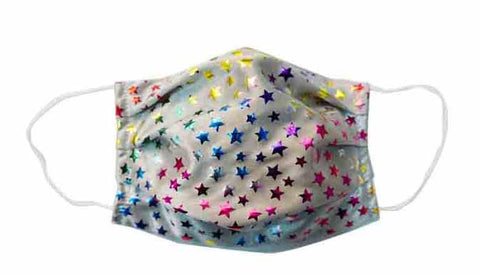 Rainbow Stars Fabric Face Mask (Adult/Child) - Popatu pageant and easter petti dress