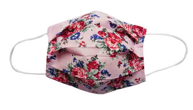 Pink Floral Fabric Face Mask (Child)