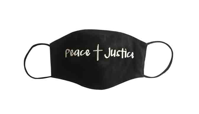 Peace/Justice Fabric Face Mask (Adult)
