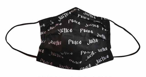 Black Peace Justice Fabric Face Mask (Adult/Child)
