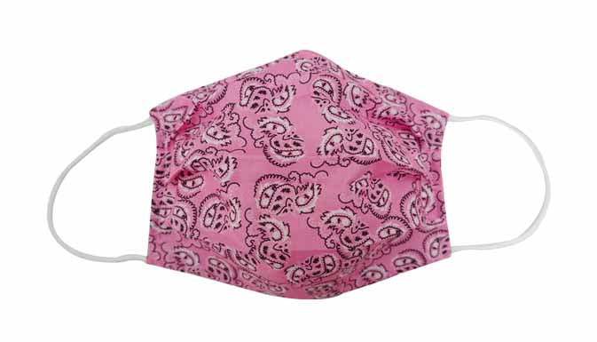 Pink Paisley Fabric Face Mask (Adult/Child) - Popatu pageant and easter petti dress