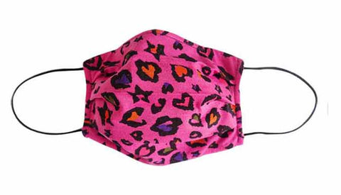Hotpink Leopard Fabric Face Mask (Adult/Child)
