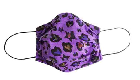 Purple Leopard Fabric Face Mask (Adult & Child)