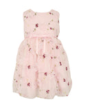 Popatu Baby Girls Pink Floral Dress With Flower Petals