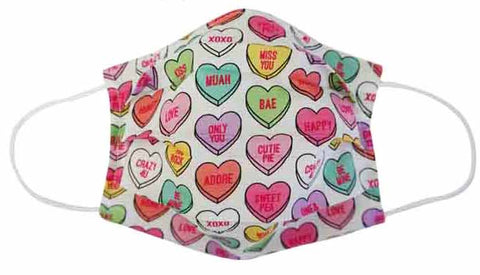 Valentine Heart Fabric Face Mask (Adult)