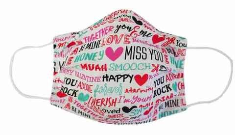 Valentine Miss You Fabric Face Mask (Adult)