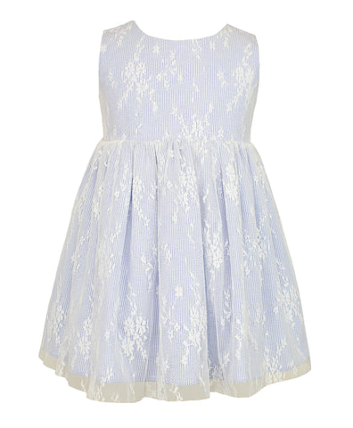 Baby Girl's Blue Lace Overlay Dress, 24M Baby Girl's Blue Lace Overlay Dress, 24M