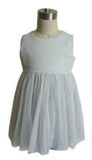 Popatu Baby Girls Sage Green Swiss Dot Tulle Dress