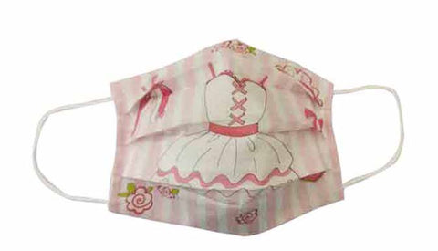 PInk Ballet Dance Fabric Face Mask (Adult/Child)