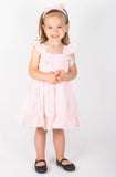 Popatu Baby Girls Pink Flutter Sleeve Dress