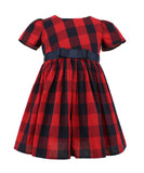 Baby Girls Red/Navy Plaid Dress