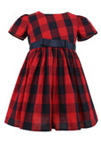 Popatu Little Girls Plaid Red/Navy Dress