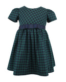 Baby Girl's Green Checkered Dress