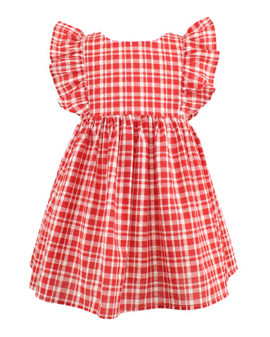 red plaid pinafore dress Vintage Carol Evans Red Plaid Pinafore Jumper Dress 3T +Homemade Dress