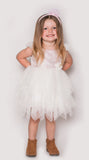 Popatu Baby Girl's & Little Girl's Pink and White Tulle dress