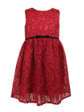 Popatu Little Girl's Red Lace Dress