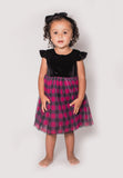 Popatu Baby Girl's & Little Girl's Velvet Plaid Dress