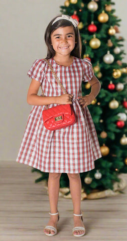 Baby Girl's & Little Girl's Red Check Dress Popatu Baby Girl's & Little Girl's Red Check Dress Popatu