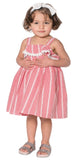 Baby Girl's & Little Girl's Red and White Mini Check Summer Dress