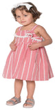 Popatu Baby Girl's & Little Girl's Red and White Mini Check Summer Dress