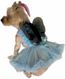 Pawpatu Blue Butterfly Sequins Pet Costume Dress