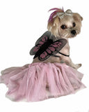 Pawpatu Pink Butterfly Pet Costume; Tutu/Wing Set