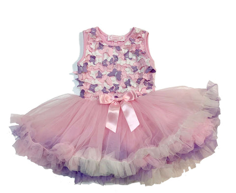 Popatu Baby Butterfly Petti Ruffle Dress - Popatu pageant and easter petti dress