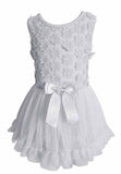 Little Girl's White Flower Girl Petti Tutu Dress