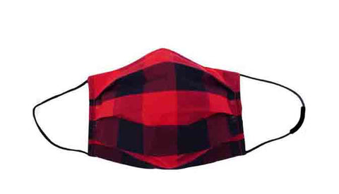 Red Checker Fabric Face Mask (Adult & Child)